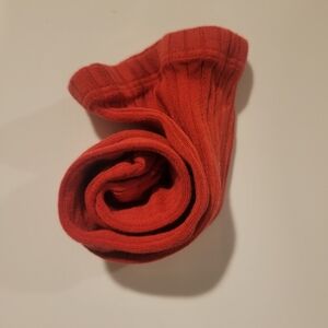 Condor Ribbed Tights In Cherry, Size 00